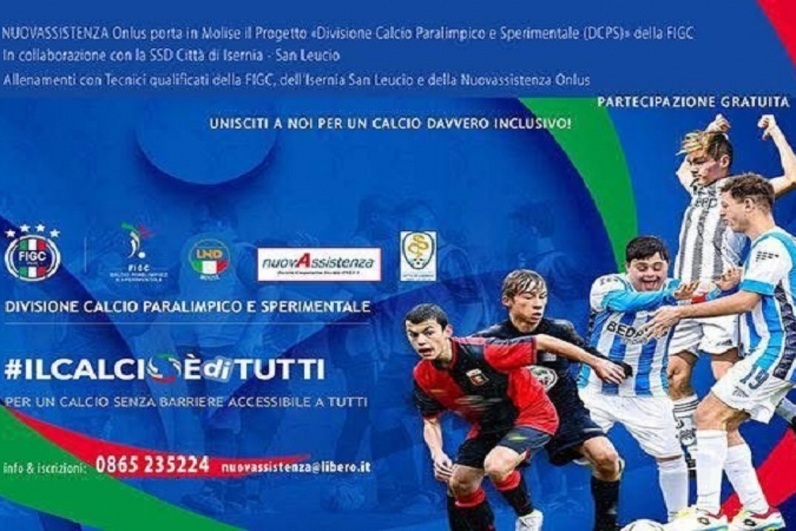 #IL CALCIO È DI TUTTI: open day e allenamento senza barriere il 20 maggio a Isernia