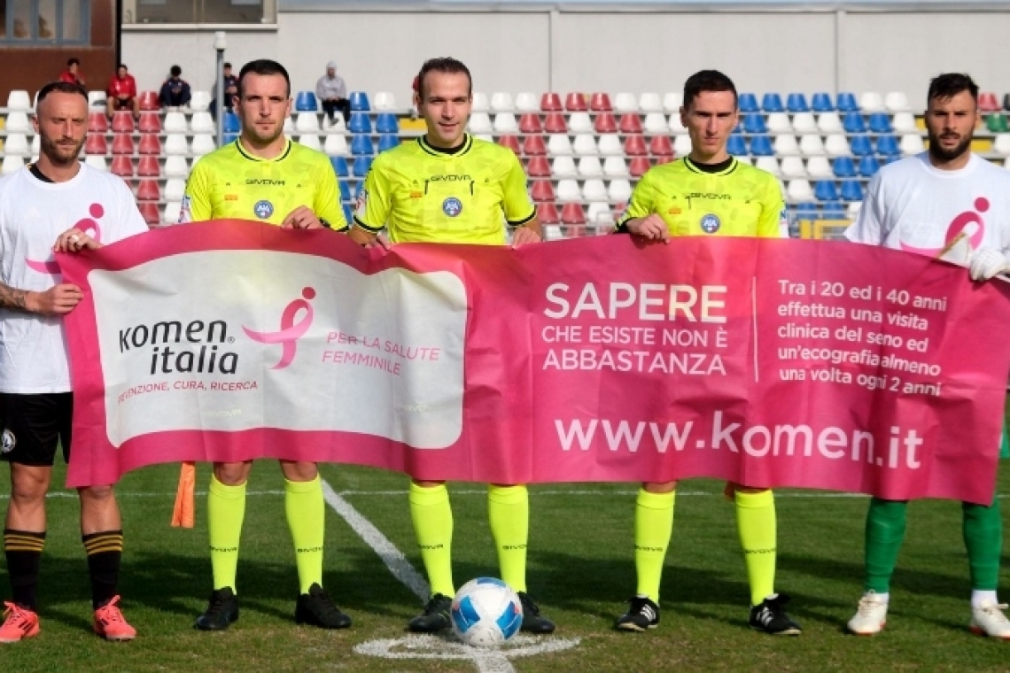 Sui campi l'iniziativa della LND con Komen Italia per la prevenzione del tumore al seno